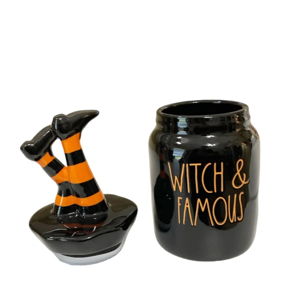 NEW Rae Dunn Baby WITCH & FAMOUS Baby Canister 🧙‍♀️🧙‍♀️